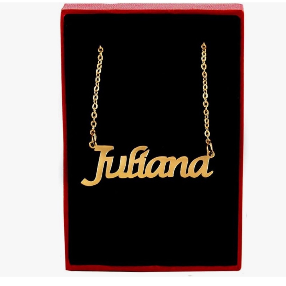 Juliana Name Necklace 18ct Gold Plated Personalized Dainty Necklace